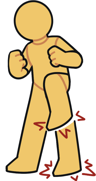 an emoji yellow figure stomping one leg, their hands in fists in front of them.